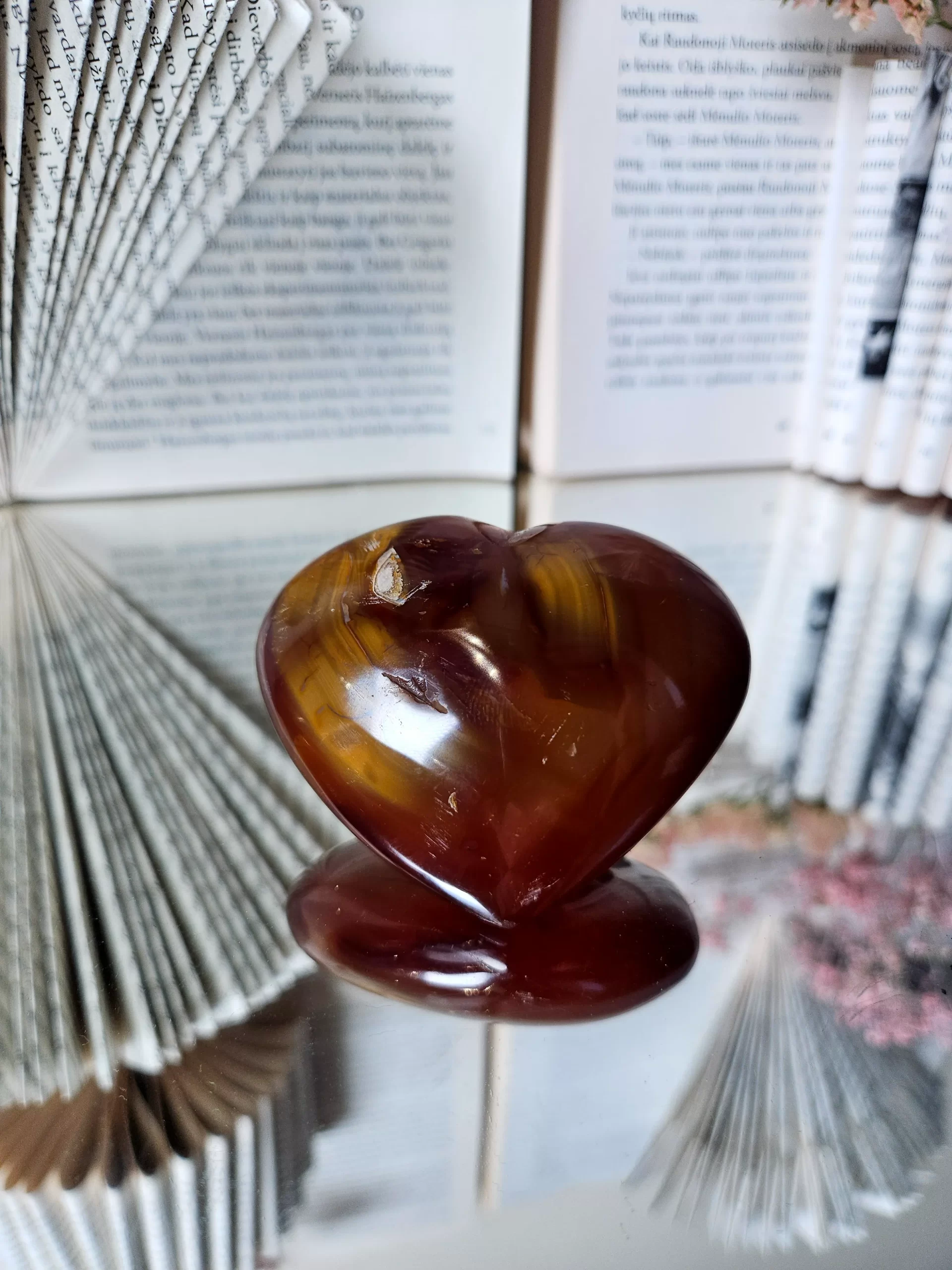 Karneolis širdelė 149 gr