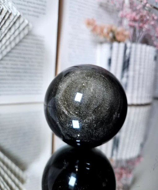 Auksinis obsidianas sfera 304-371 gr