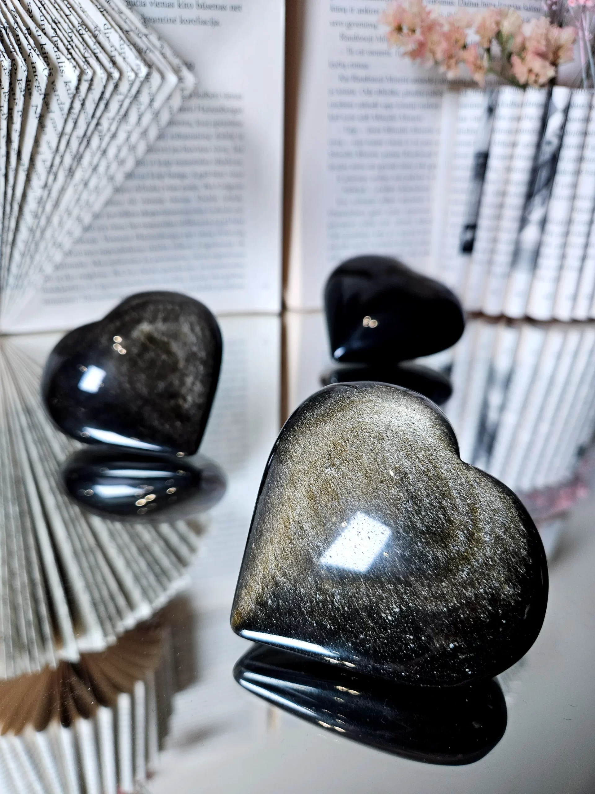Auksinis obsidianas širdelė 90-161 gr
