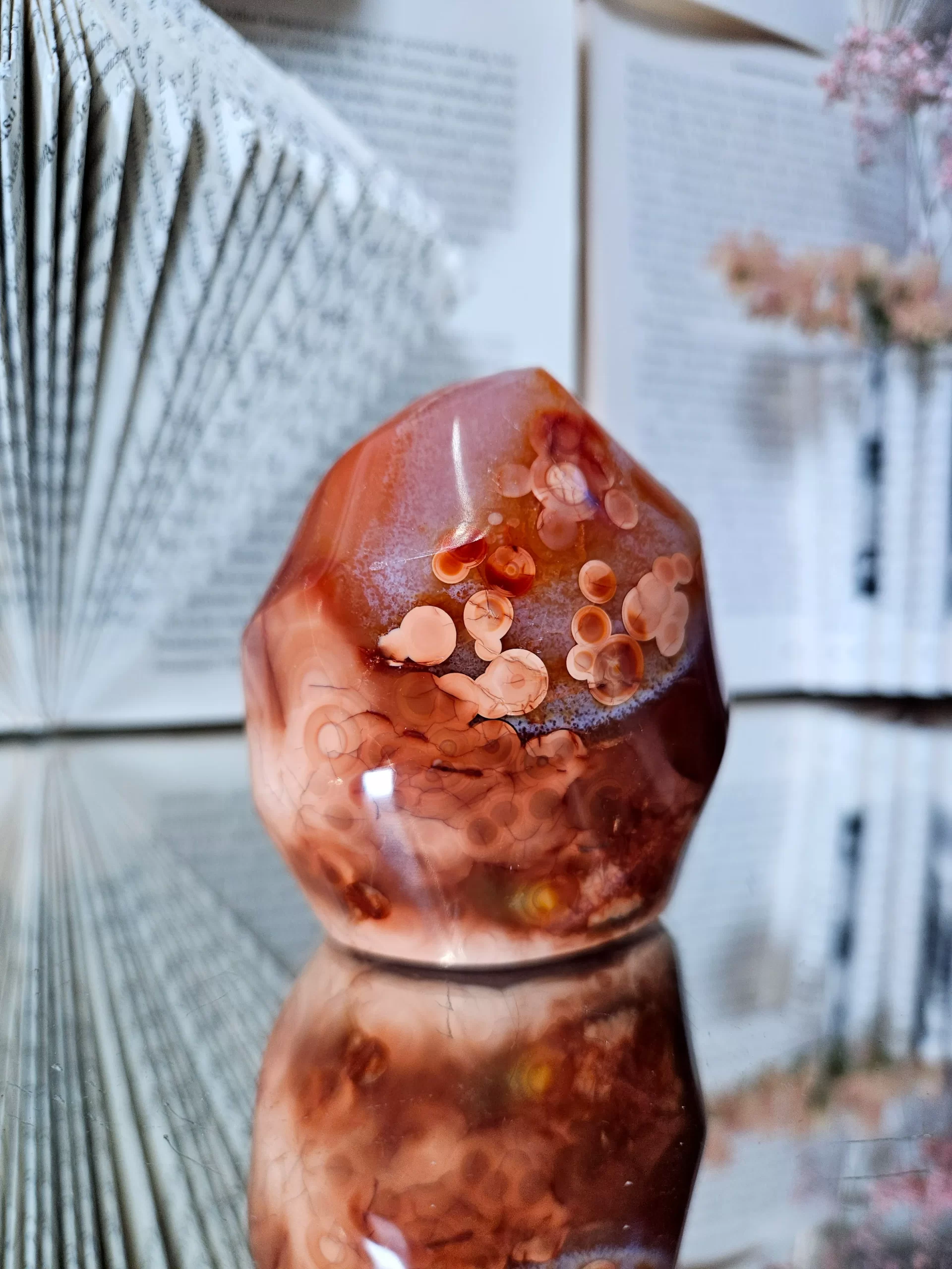 Karneolis liepsna 303 gr